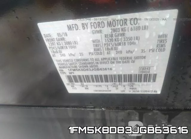 1FM5K8D83JGB63616 фото 10