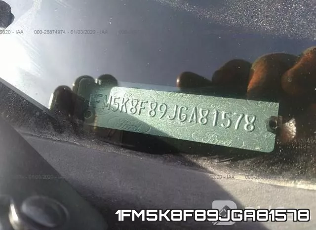 1FM5K8F89JGA81578 фото 10