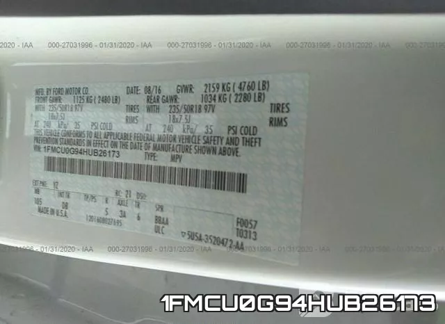 1FMCU0G94HUB26173 фото 10