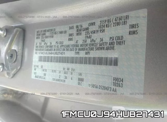 1FMCU0J94HUB27431 фото 10