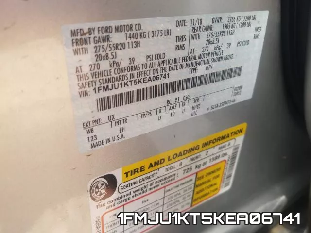 1FMJU1KT5KEA06741 фото 2