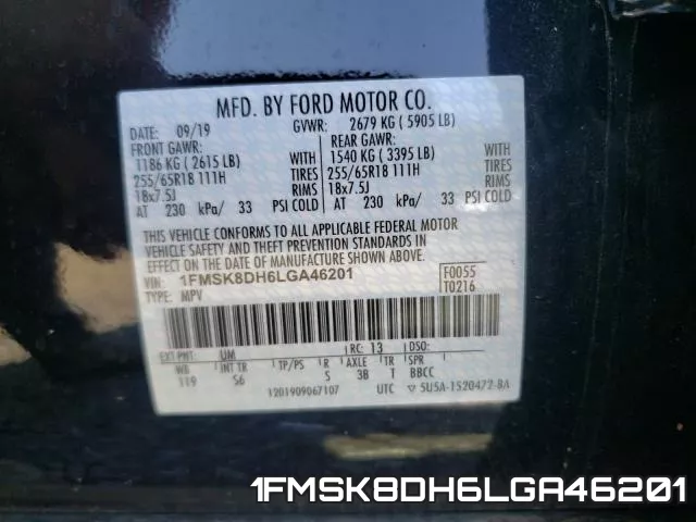1FMSK8DH6LGA46201 фото 2