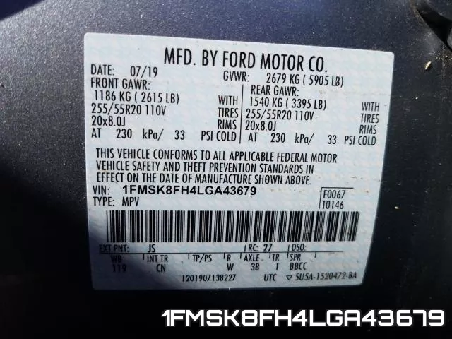 1FMSK8FH4LGA43679 фото 2