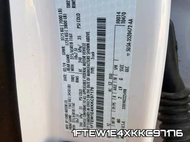 1FTEW1E4XKKC97176 фото 2