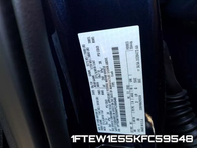1FTEW1E55KFC59548 фото 2