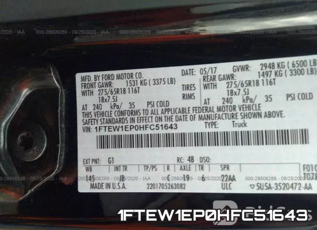 1FTEW1EP0HFC51643 фото 10