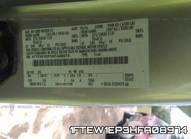 1FTEW1EP3HFA08974 фото 10