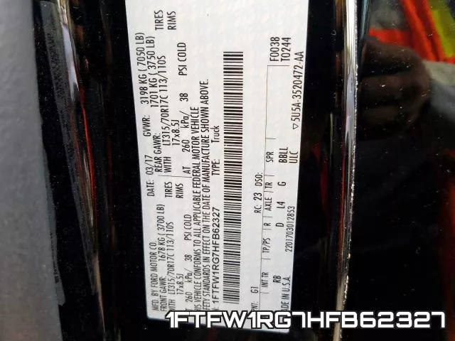 1FTFW1RG7HFB62327 фото 2