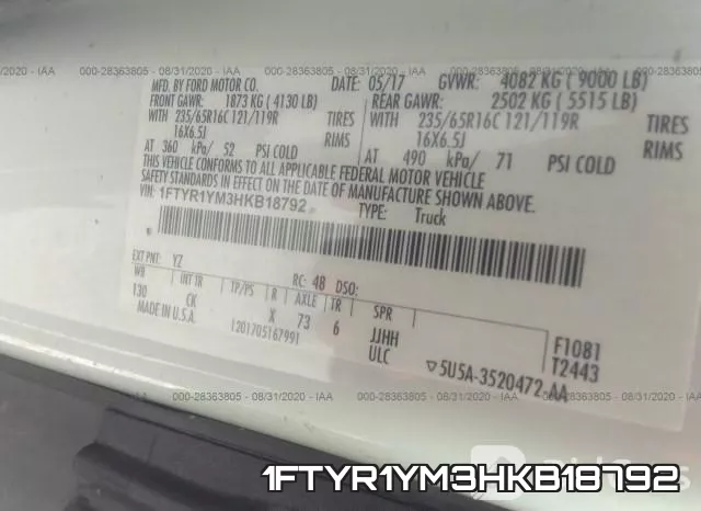 1FTYR1YM3HKB18792 фото 10