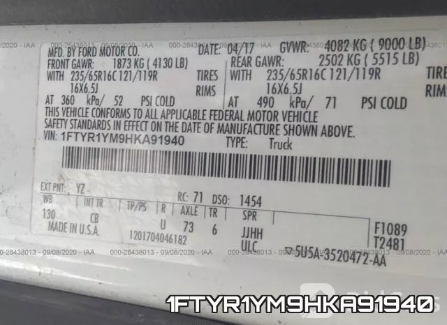 1FTYR1YM9HKA91940 фото 10