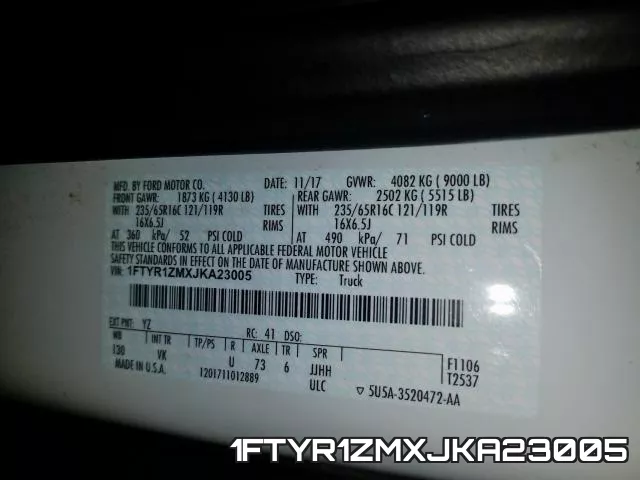 1FTYR1ZMXJKA23005 фото 2