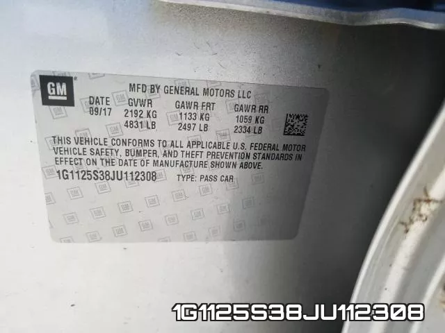 1G1125S38JU112308 фото 2