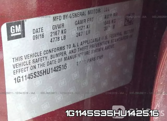 1G1145S35HU142516 фото 10