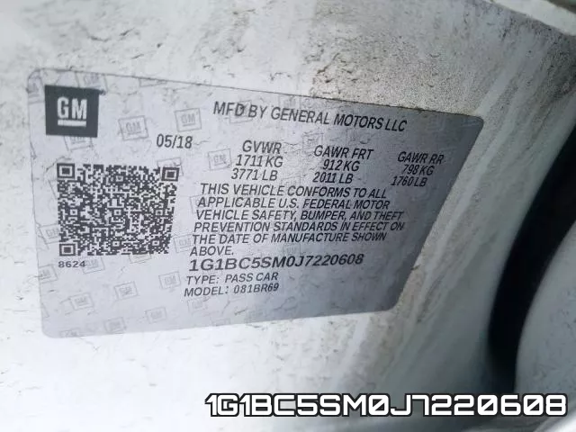 1G1BC5SM0J7220608 фото 2