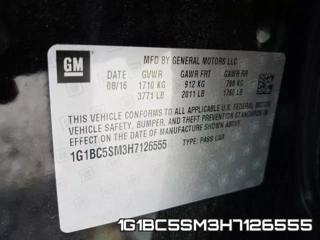 1G1BC5SM3H7126555 фото 2