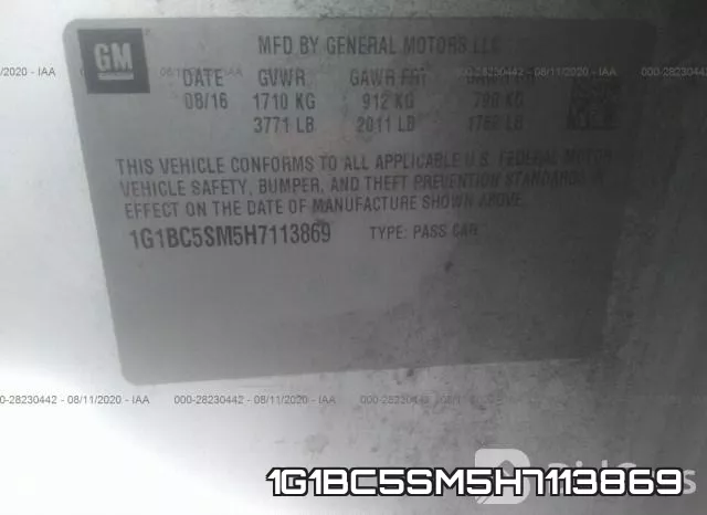 1G1BC5SM5H7113869 фото 10