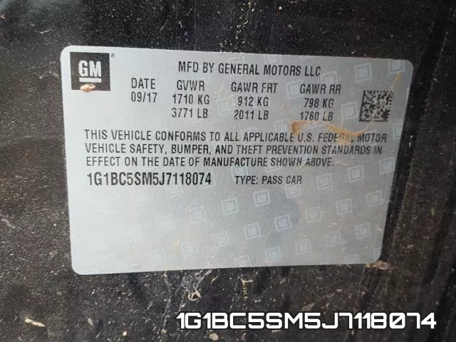 1G1BC5SM5J7118074 фото 2