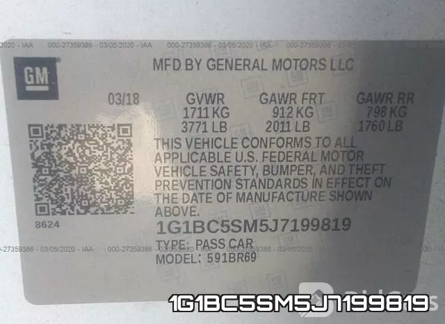 1G1BC5SM5J7199819 фото 10