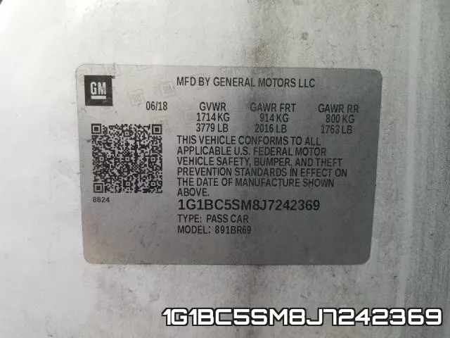 1G1BC5SM8J7242369 фото 2