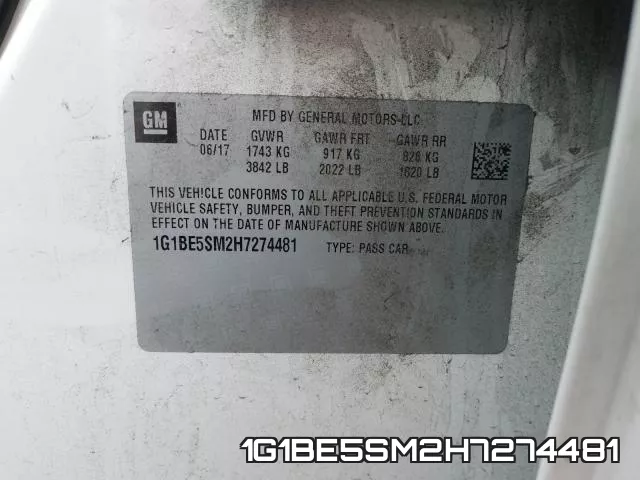 1G1BE5SM2H7274481 фото 2