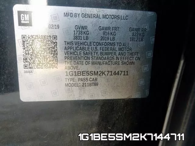 1G1BE5SM2K7144711 фото 2