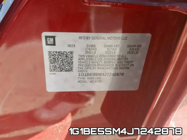 1G1BE5SM4J7242878 фото 2