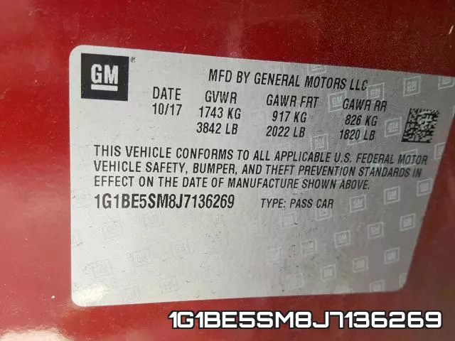 1G1BE5SM8J7136269 фото 2