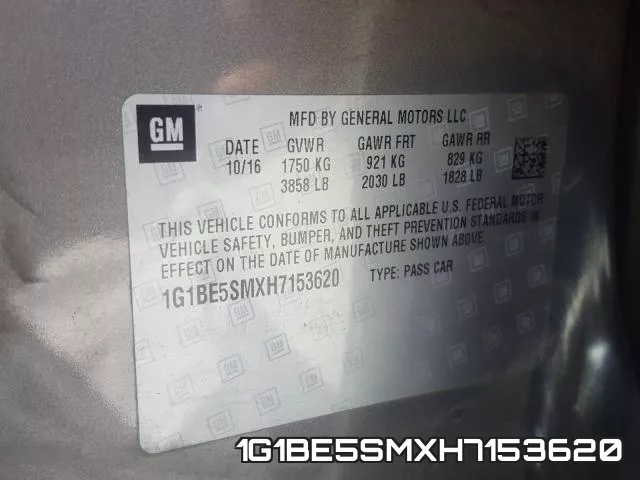 1G1BE5SMXH7153620 фото 2
