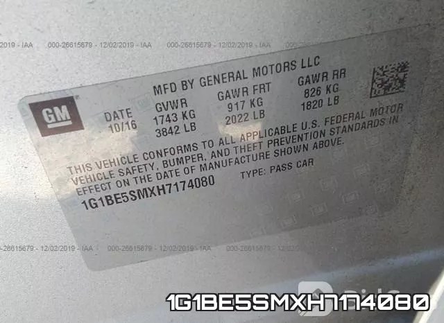 1G1BE5SMXH7174080 фото 9