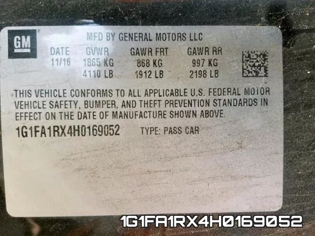 1G1FA1RX4H0169052 фото 2