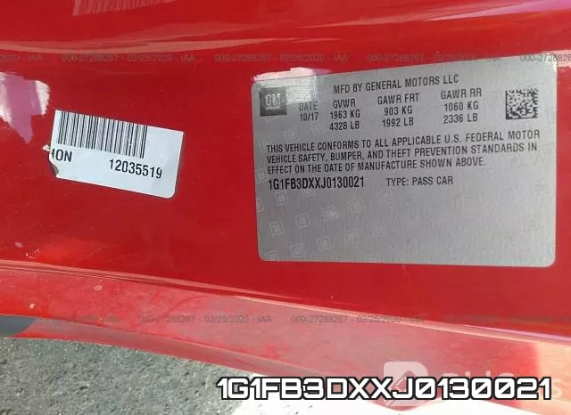 1G1FB3DXXJ0130021 фото 10