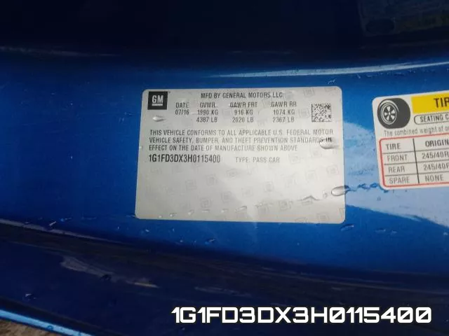 1G1FD3DX3H0115400 фото 2