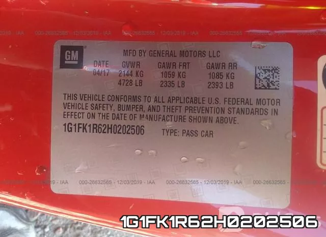 1G1FK1R62H0202506 фото 10