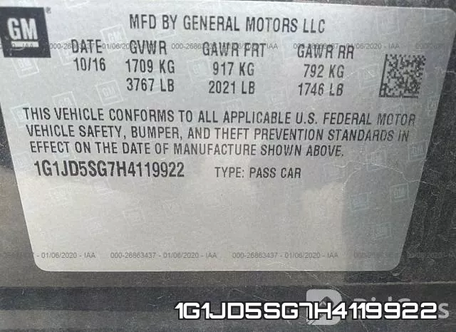 1G1JD5SG7H4119922 фото 10