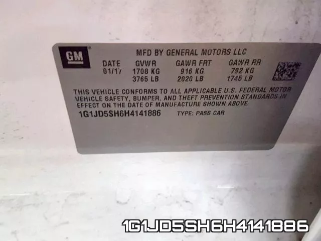 1G1JD5SH6H4141886 фото 2