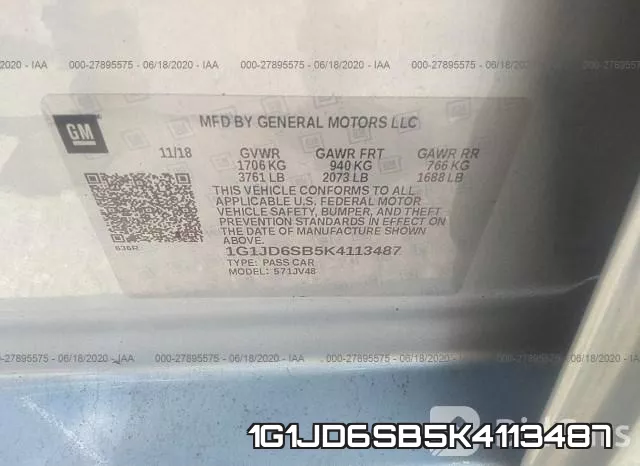 1G1JD6SB5K4113487 фото 10