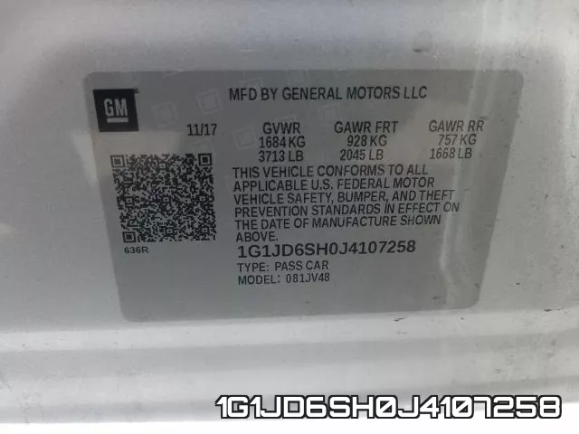 1G1JD6SH0J4107258 фото 2