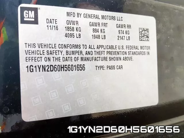 1G1YN2D60H5601656 фото 2