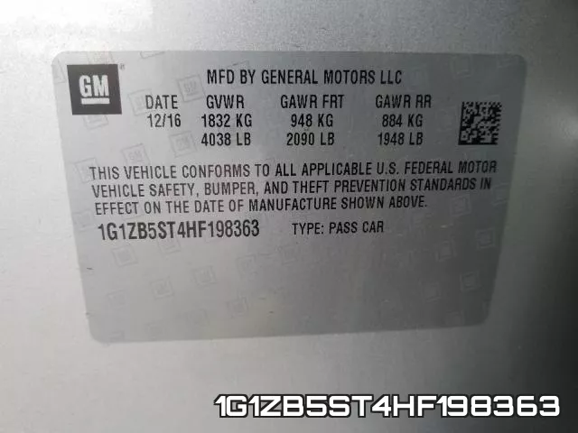 1G1ZB5ST4HF198363 фото 2