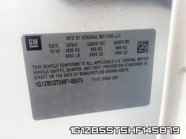 1G1ZB5ST5HF145879 фото 2