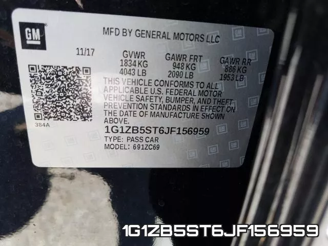 1G1ZB5ST6JF156959 фото 2