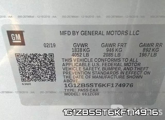 1G1ZB5ST6KF174976 фото 10