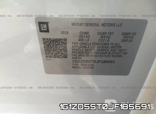 1G1ZD5ST0JF185691 фото 10