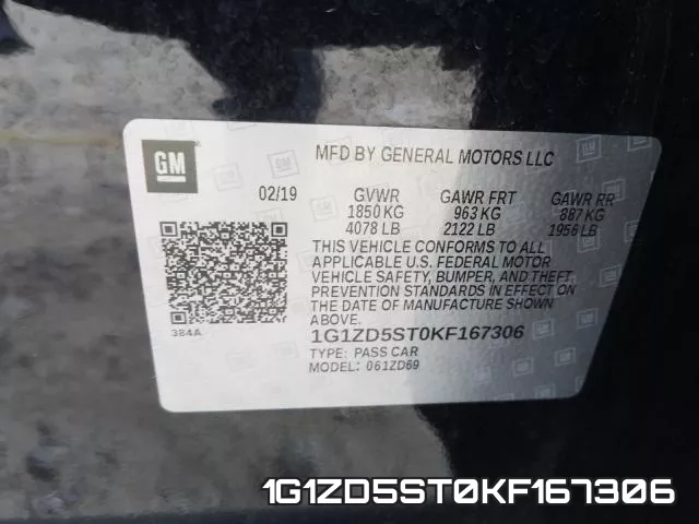 1G1ZD5ST0KF167306 фото 2