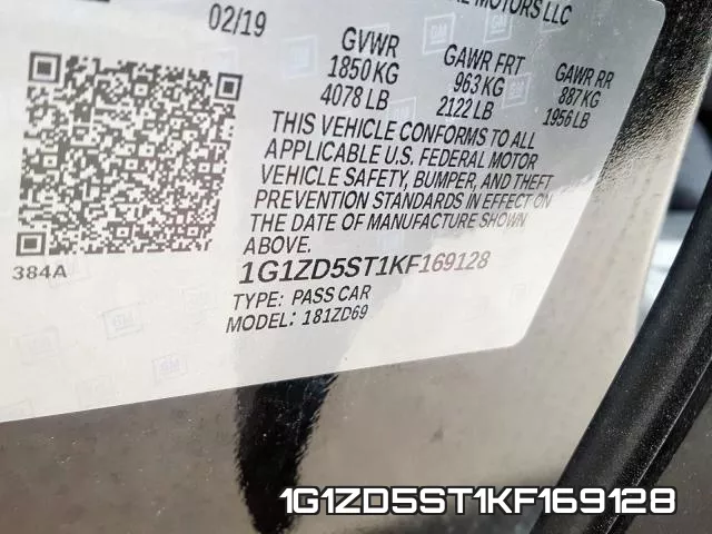 1G1ZD5ST1KF169128 фото 2