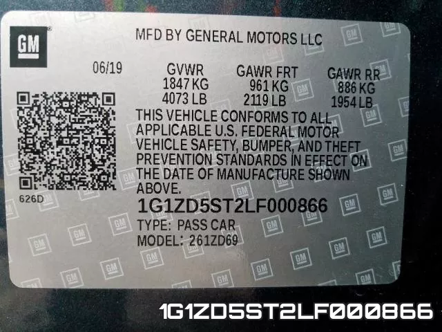1G1ZD5ST2LF000866 фото 2