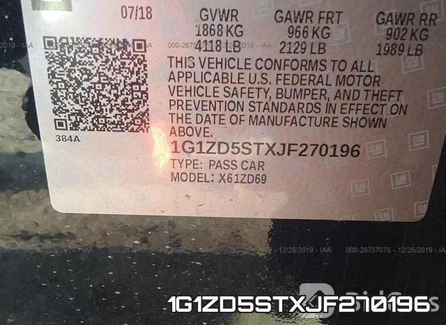 1G1ZD5STXJF270196 фото 10