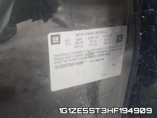 1G1ZE5ST3HF194909 фото 2