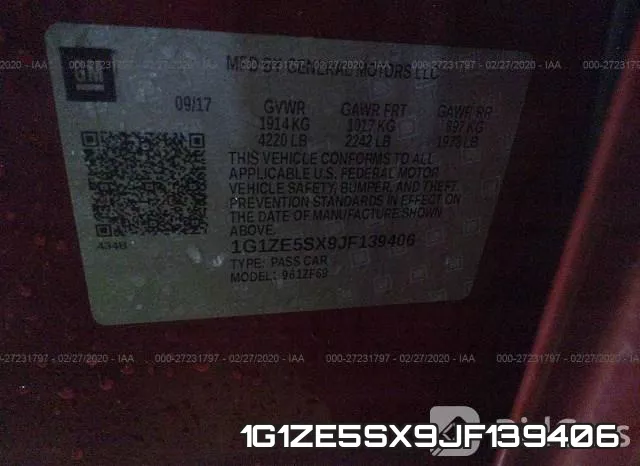 1G1ZE5SX9JF139406 фото 10