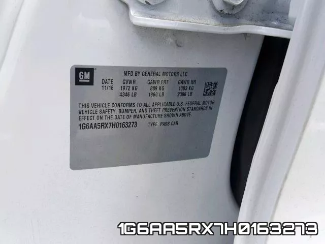 1G6AA5RX7H0163273 фото 2